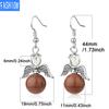 European and American Trinkets Natural Crystal Angel Wings European and American Earrings Autumn and Winter Kaai Female Earrings