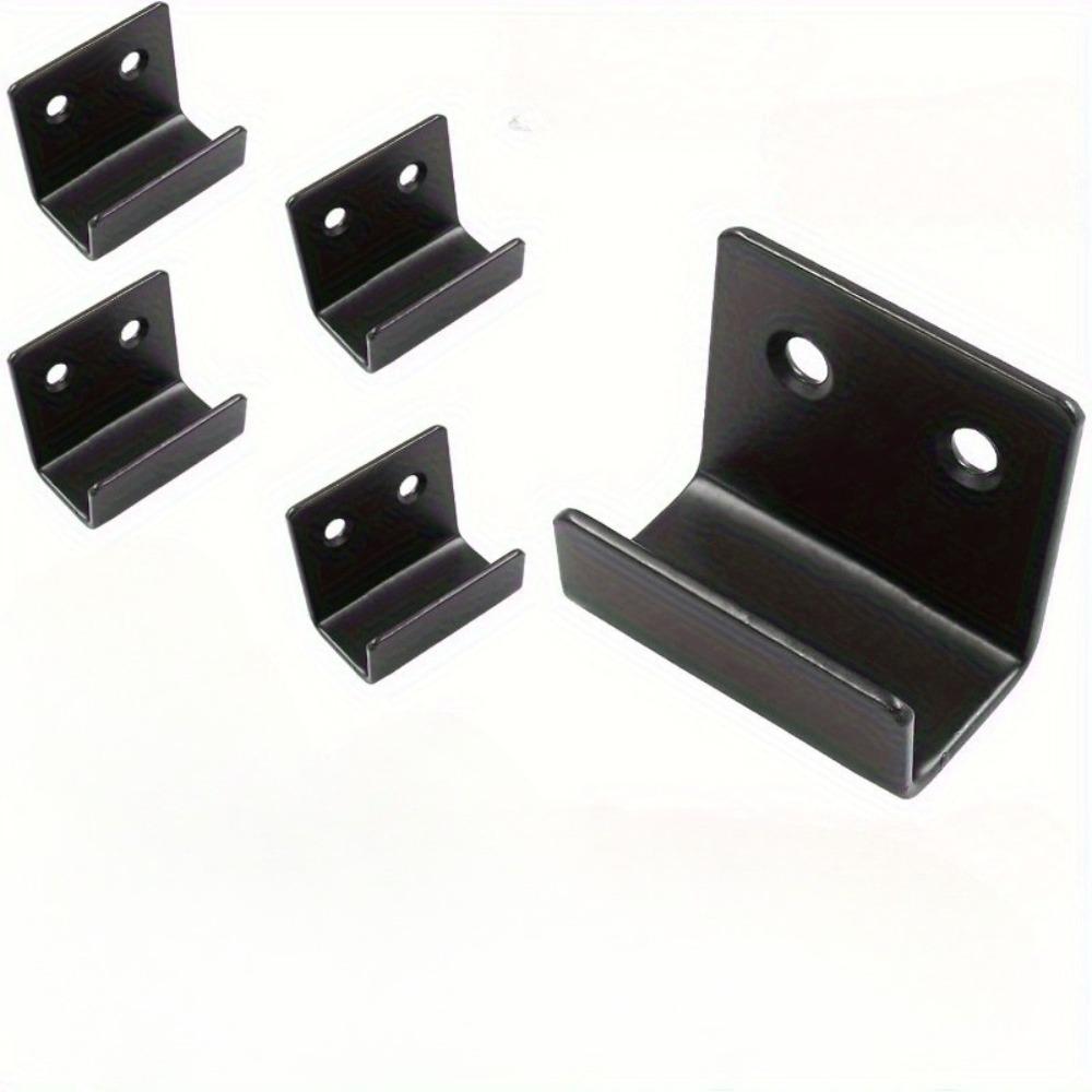 

4PCS Heavy Duty Black Metal L Shaped Wall Mount Bracket, Pre Drilled Holes, Sturdy Support for Mirror, Picture Frame, Storage Rack, Bathroom Sink 4PCS