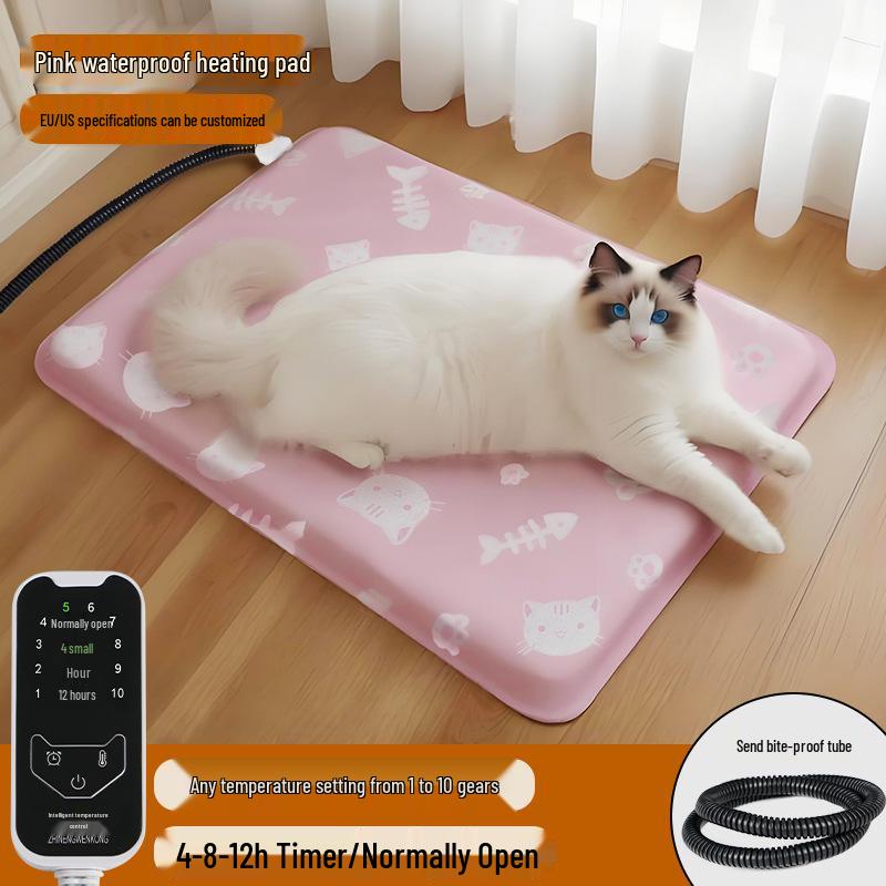 Pet Electric Heating Pad - Bite-Proof & Leak-Proof, Adjustable Temperature, Meets US & EU Standards