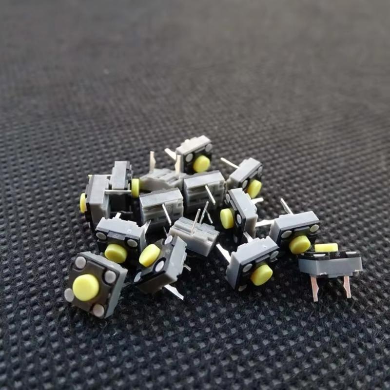 10Pieces Mouse Mute Microswitches 6x6x4.3mm Rectangle Mouse Switches Set For Noise Reduced Operating