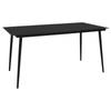 Day and Night - Day and Night Black Steel and Glass Garden Dining Table 190x90x74 Cm
