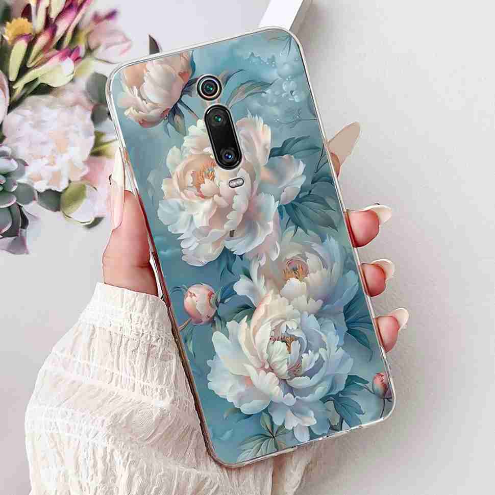 For Xiaomi Mi 9T M1903F10G Case Fashion Painting Soft Silicone TPU Cover For Xiaomi Mi 9T Mi9t 6.39" Flower Girl Phone Casing