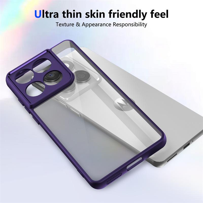 

Чехол для Motorola Edge 60 Fusion 5G, силиконовый бампер, прозрачная жесткая задняя крышка из ПК для Moto Edge 60 Fusion, защита объектива, Funda Moto Edge 60 Fusion