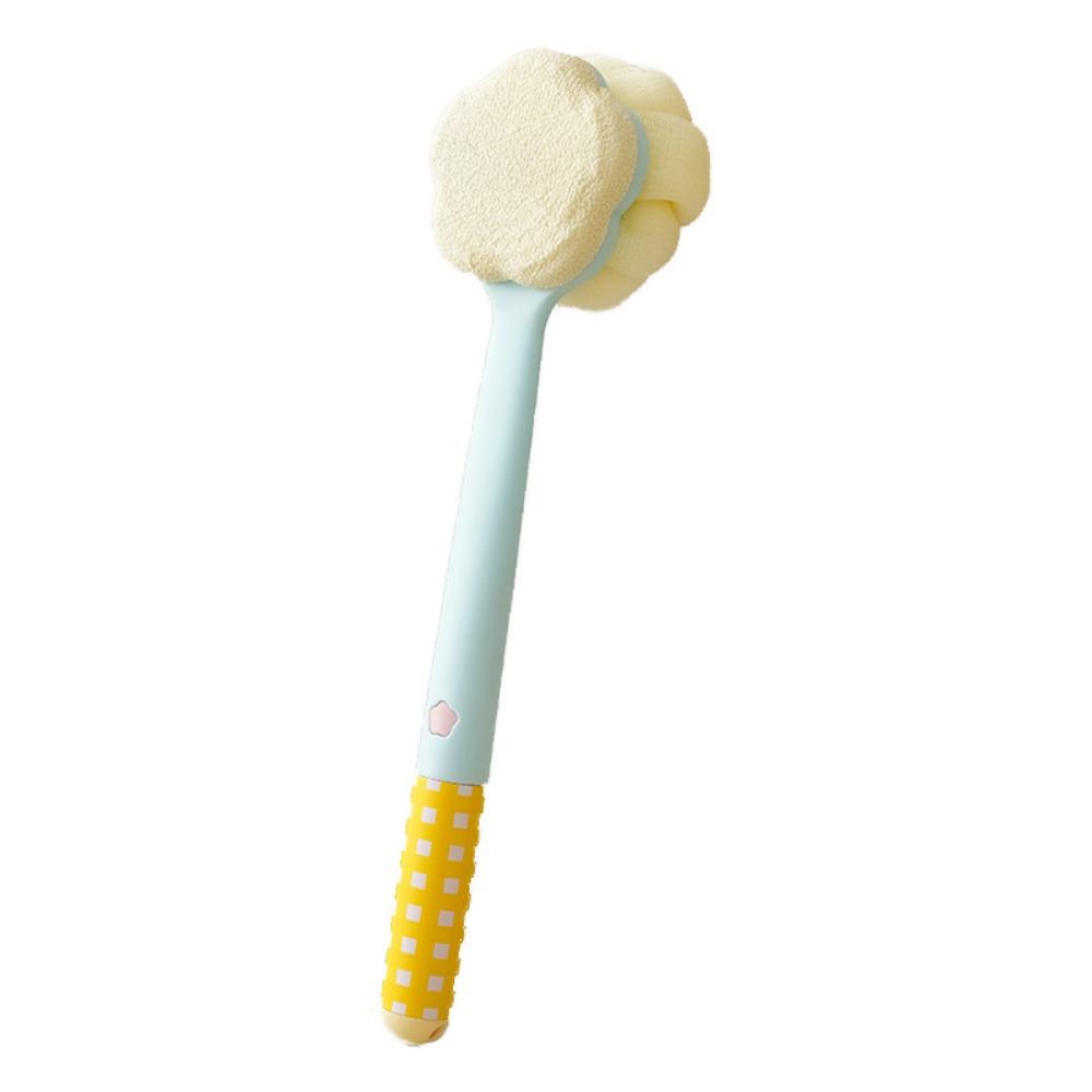 

Dual-Sided Long Handle Bath Brush Flower Design Shower Brush Durable Foot Grinder Brush Bathroom Style C