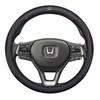 QiuFu Compatible Honda Steering Wheel Genuine Fits All Medium Interior Genuine First Layer of Cowhide Lattice 38cm Cover, Leather, N-BOX, CR-V,