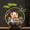 Maneki-neko Incense Burner Waterfall Incense Burner Zen-inspired Ceramic Water Feature Home Decor Grand Opening Gift