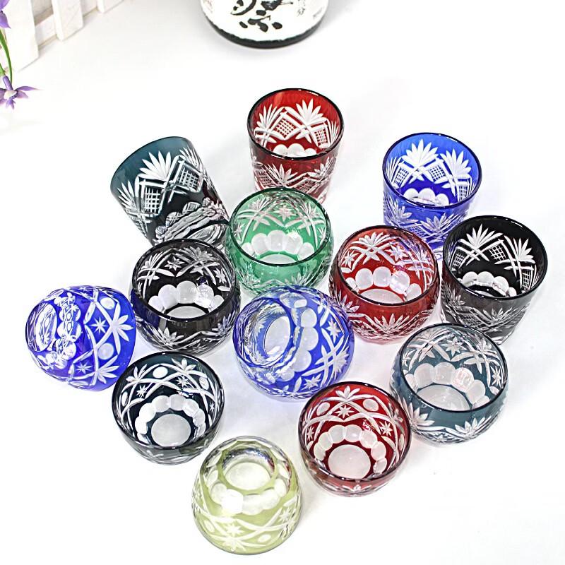 Edo Kiriko Handgeschnitztes Japanisches Sake & Spirituosen Glas