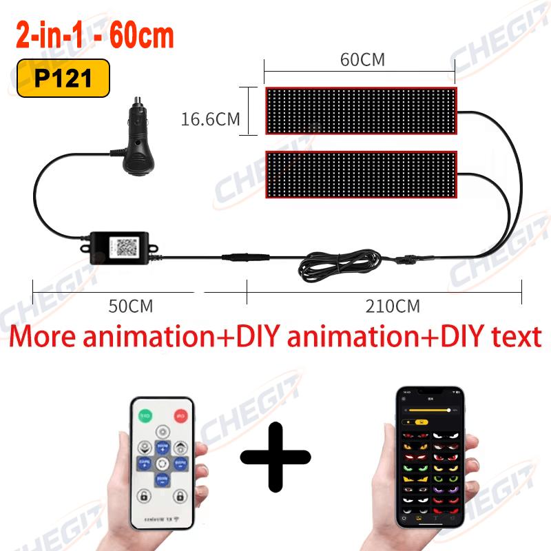 

ПРИЛОЖЕНИЕ Грузовик Автомобиль Дьявольский глаз Светодиодная пиксельная панель 2 м Большая Пульт Музыкальное управление Пользовательский текст Освещение Прокрутка Для Борта Лобового стекла