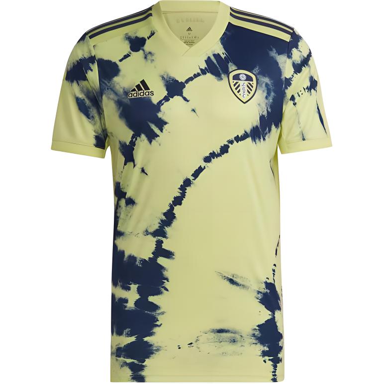 Adidas LEEDS UNITED FC 22/23 AWAY JERSEY Soccer Jersey Men s Pulse Yellow/Dark Blue HC1080 L