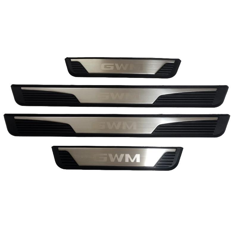For GWM H6 GT PHEV 2025 2026 Accessories Door Sill Pedal  Welcome Scuff Plate Cover Decoration Car Protection Trim Styling