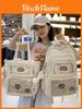 Nylon School Backpack For Girls With Design And Letter Pattern For Campus Use