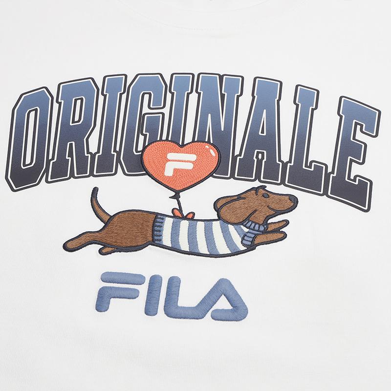 Fila Original Trendy Casual Sports T-Shirt Men Tops Cloud-White F61M629102FWT
