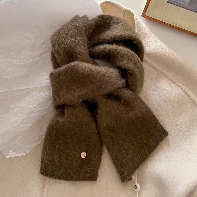 

Women Winter Warm Luxury Cashmere Scarves Solid Color Fashion Shawl Wrap Ladies Blanket Foulard Pashmina Bandana Scraf 15x150cm