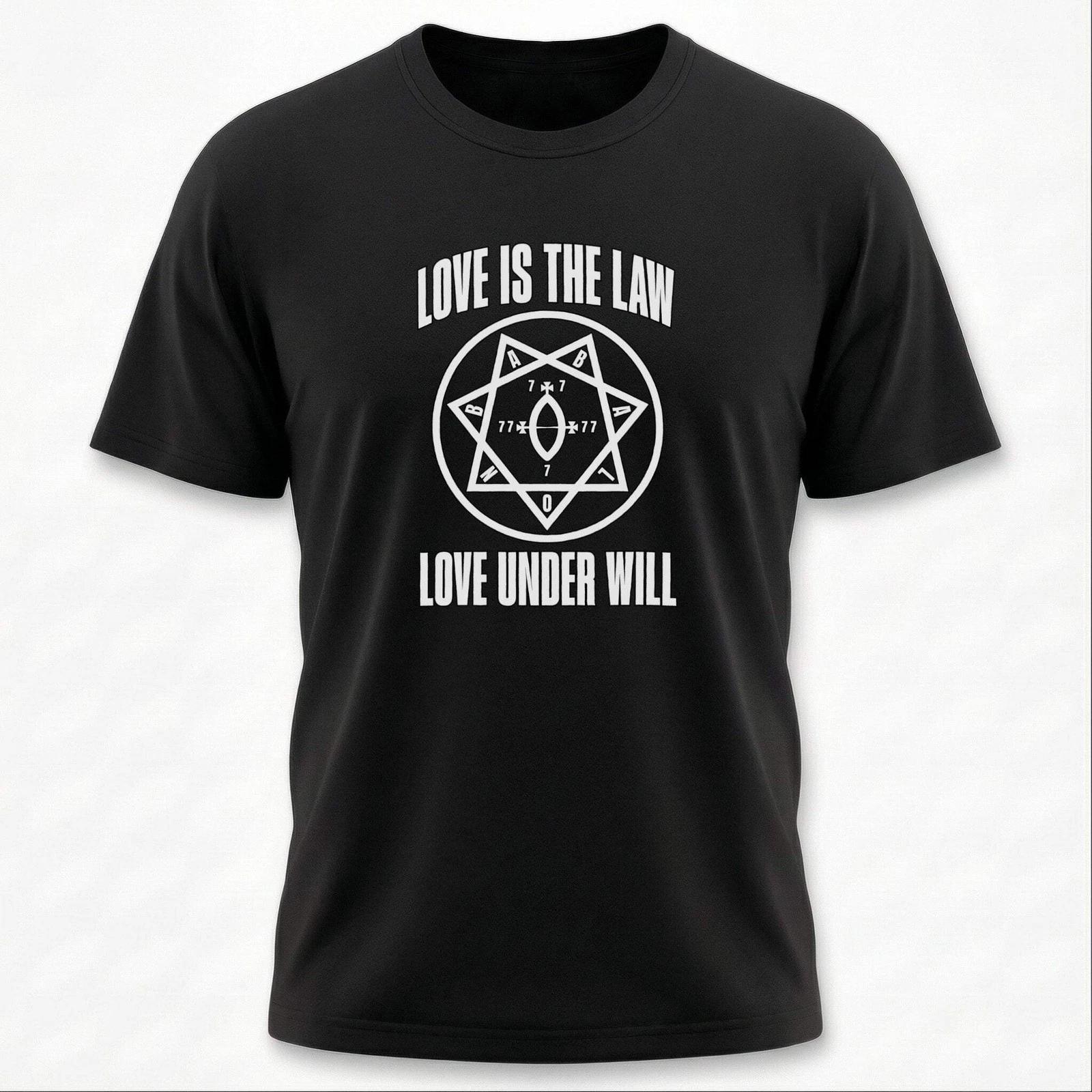 Love Is The Law Thelema Occult Symbol T-Shirt | Star of Babalon Tee Shirt XXL
