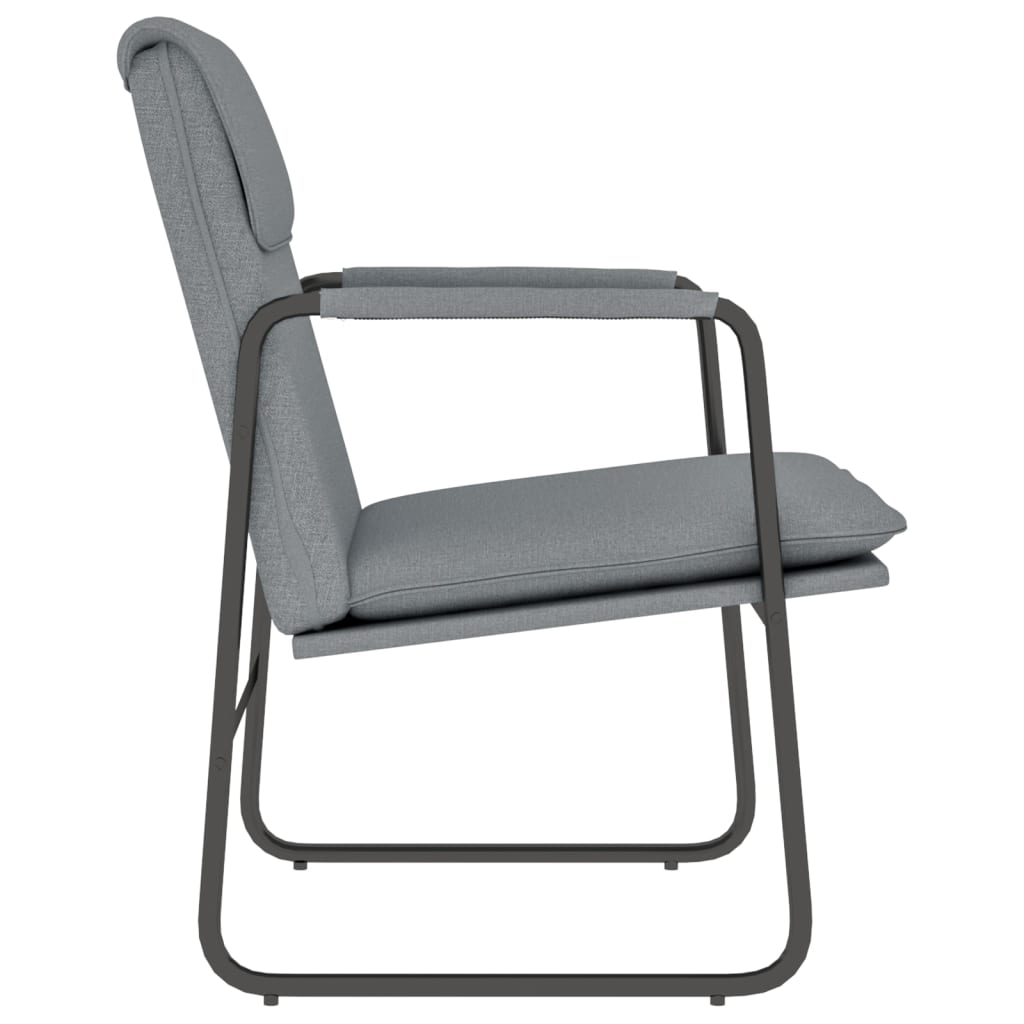 Lounge Chair Light Gray 55x64x80 cm Fabric