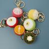 Cute Fruit Series Crochet Keychain Handmaking Knitted Fruit Keyrings For Bag Pendant Keychain Custom Accessories