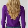 2026 French Elegant Ruffle Solid Color V-neck Bubble Sleeve Shirt