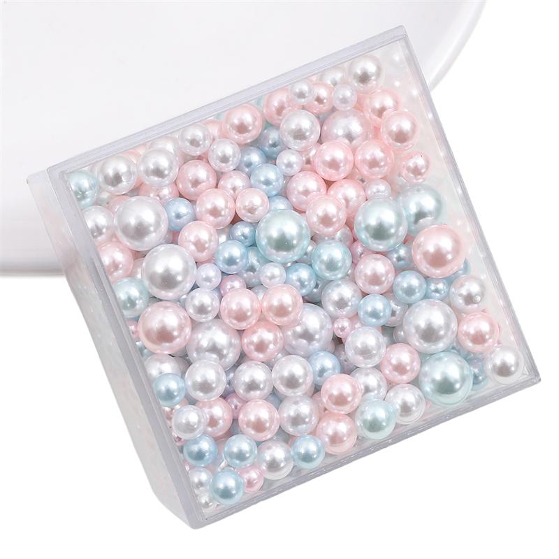 

3-8 мм 10/50 г случайные смешанные жемчужные бусины без отверстий, круглые бусины из АБС-пластика для рукоделия, изготовления ювелирных изделий 3-8mm 10g