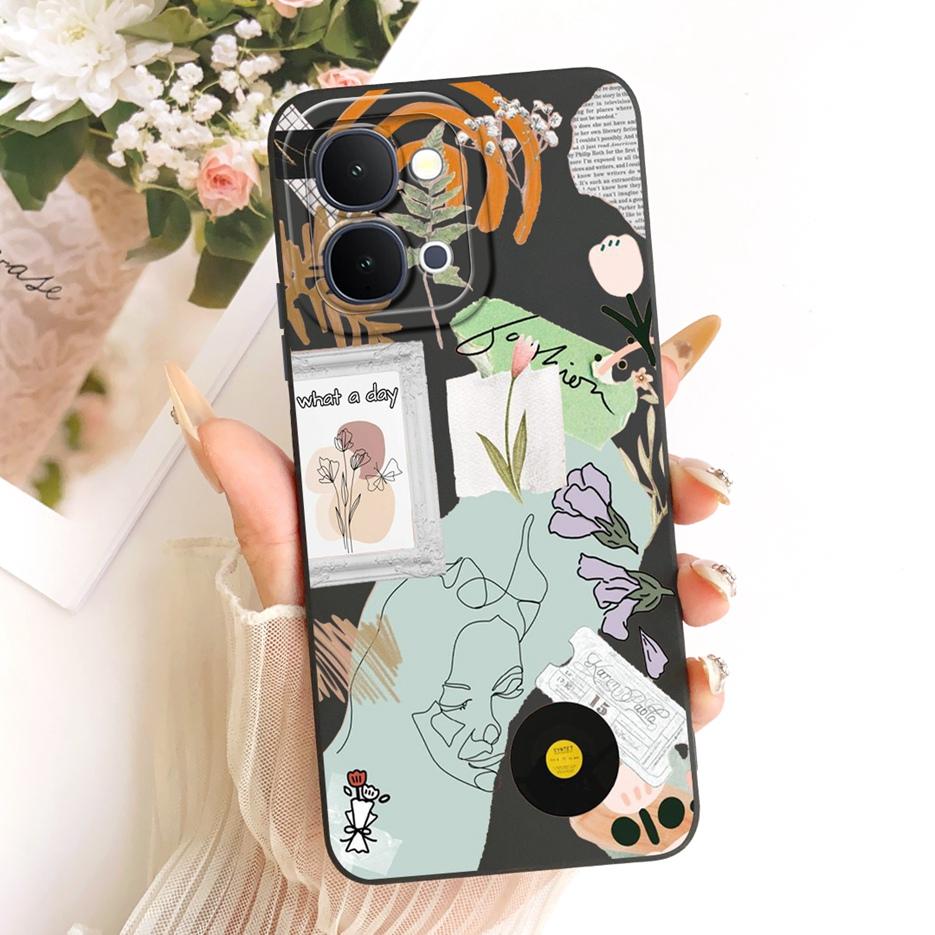 For Vivo Y31d 4G Case V2543 Stylish Girls Butterfly Painted Cover Soft TPU Phone Case For Vivo Y51 Pro 5G V2544 Vivo Y500i Shell