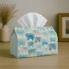 1pc Contemporary Abstract Minimalist Tissue Holder - Watercolor Blue Design, 17.02*25.91cm, Perfect for Kitchen, Living Room, Bedroom, Bathroom - Fest