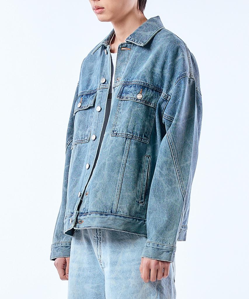 Philogram Blue Rain Tie-Dye Denim Jacket