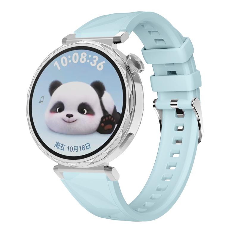 18 mm Silikone Urrem til Huawei Watch GT5 41mm Officiel Samme Rem Ensfarvet