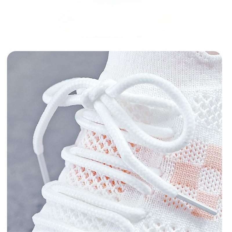 Sneaker Women's Fashionable Coconut Shoes Mesh Breathable Soft Bottom Running Shoes White Shoes