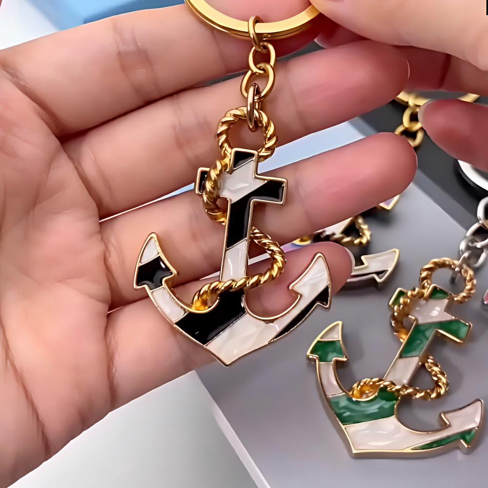 Charm Retro Metal Ship Anchor Keychain Bag Hanging Adventure Shipr Pirate Keyring Badge Car Key Trendy Personalization Gifts