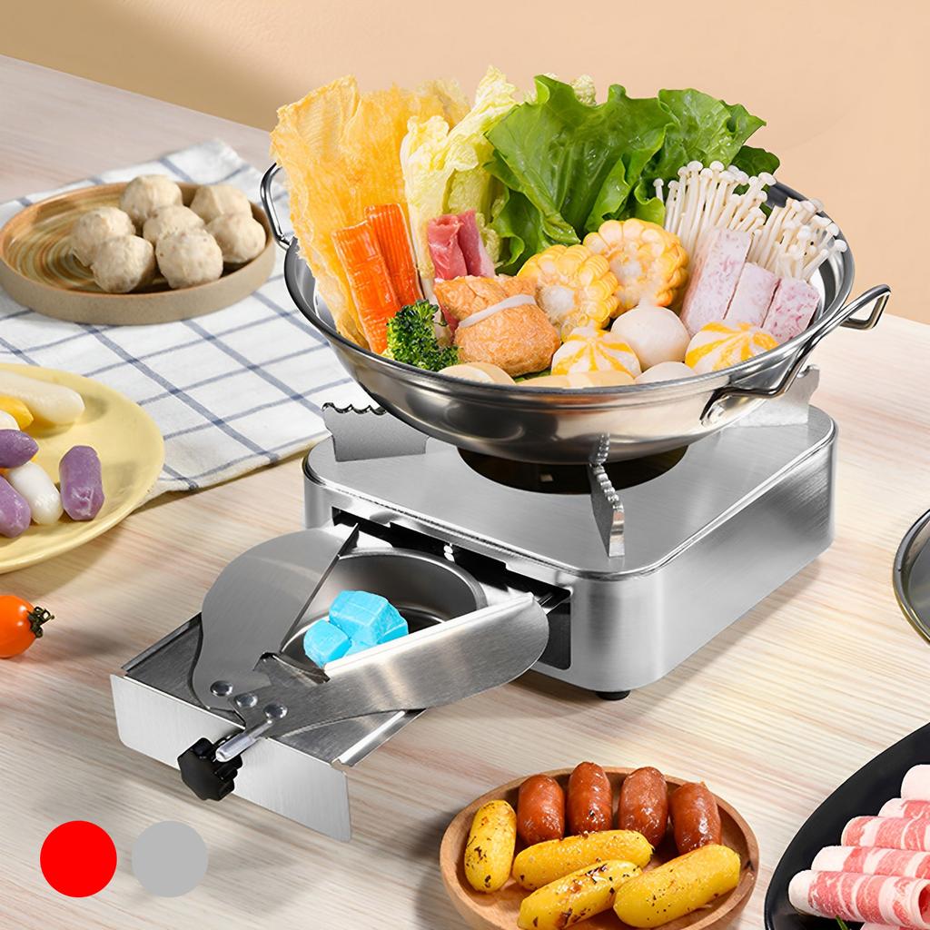 Portable Camping Stove Stainless Steel Camping Stove with Adjustable Firepower Drawer For Outdoor Barbecue Camping Equipment