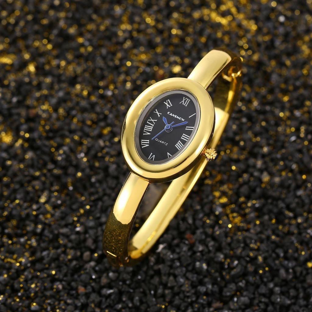 New Style Bathtub Bracelet Small Dial Exquisite and Unique Light Luxury Women's High-end Roman Numerals Oval Quartz Watch