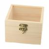 1 Pc Wooden Square Hinged Storage Boxes Craft Storage Container Dust Jewelry Box