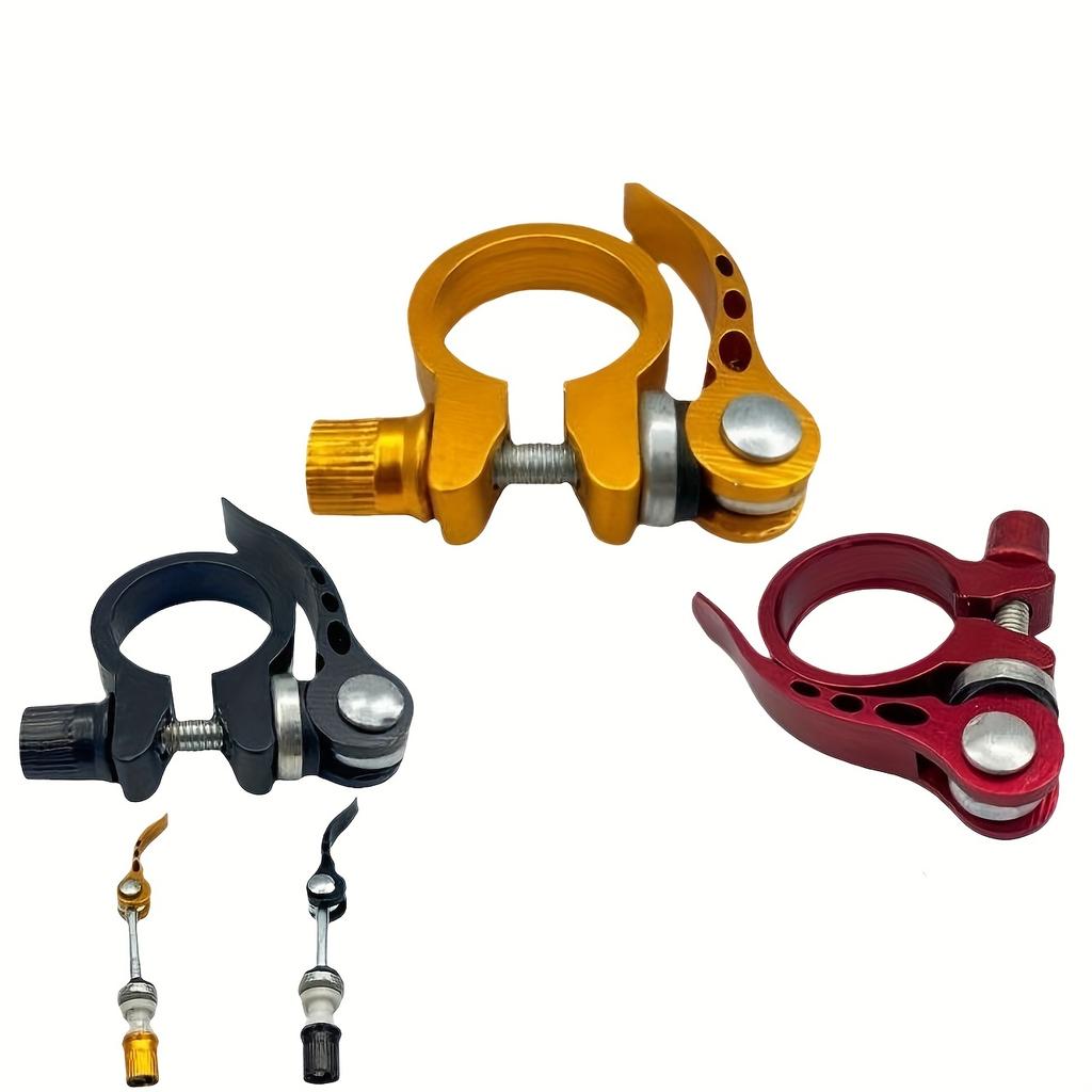 2pcs Mountain Bike Quick-release Seat Tube Clamp, Suitable for Bicycles with Pipe Diameter of 31.8mm, Aluminum Alloy Saddle Lock Clip