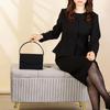 Gruina Black Formal Bag, Lightweight, Black, Perfect for Weddings, Funerals, Entrance Ceremonies, Graduations, Funerals, and School Events (Black A)
