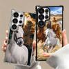 Ferghana Horse Animal Plating Phone Case For Samsung Galaxy S24 S25 FE S26 Edge S23 Ultra S22 S21 Plus S20 Anti-Fall Airabag Cov