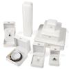 Elegant White Crown Buckle Jewelry Box for Exquisite Ornament Storage and Wedding Ring Display