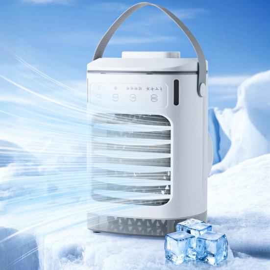 Portable Air Conditioner Easy Control Panel Large Water Tank Natural Wind Mode Colorful Ambient Lights Air Cooler