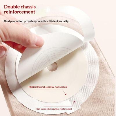 Exhaustable Colostomy Bags 60Mm Hole One-Piece Drainable Ostomy Bags Stoma Care Pouch With Clips Closure Colostomy Bag