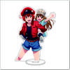 16CM Anime Cells At Work Cosplay Acrylic Stand Ornaments Macrophages Platelet Red Blood Cell Leukocyte Figure Stand Gifts
