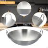 Durable Stainless Steel Wok with Handles for Cooking And Frying On Gas