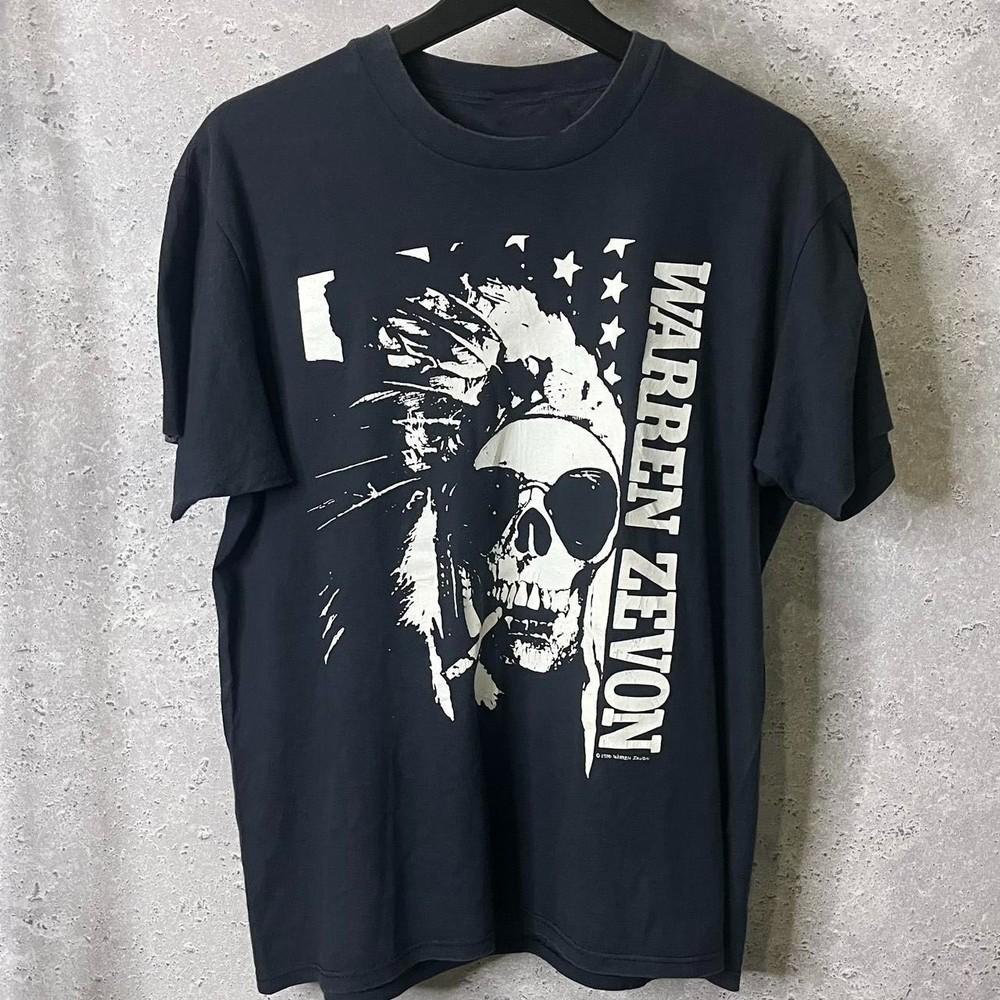 Retro 1990 Warren Zevon Short Sleeve Cotton Black S-5XL T Shirt For Fans UR555 Unisex T-Shirt S