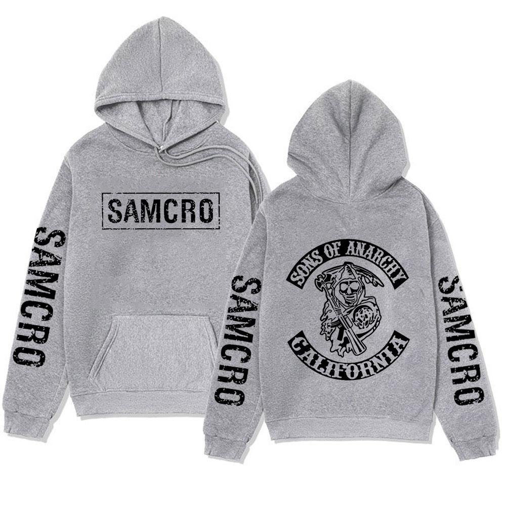 Sons of Anarchy SAMCRO Grafik Hoodie Harajuku Langarm Streetwear Herren Damen Mode Rock Punk Übergroße Hoodies Sweatshirt