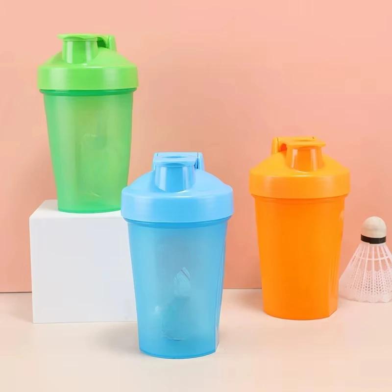 Hot 1-7PCS 400ML Blender Shaker Bottle with Scale Protein Shakes Leakproof for Powder Workout Gym Sport Mixing Cup Water Bottle