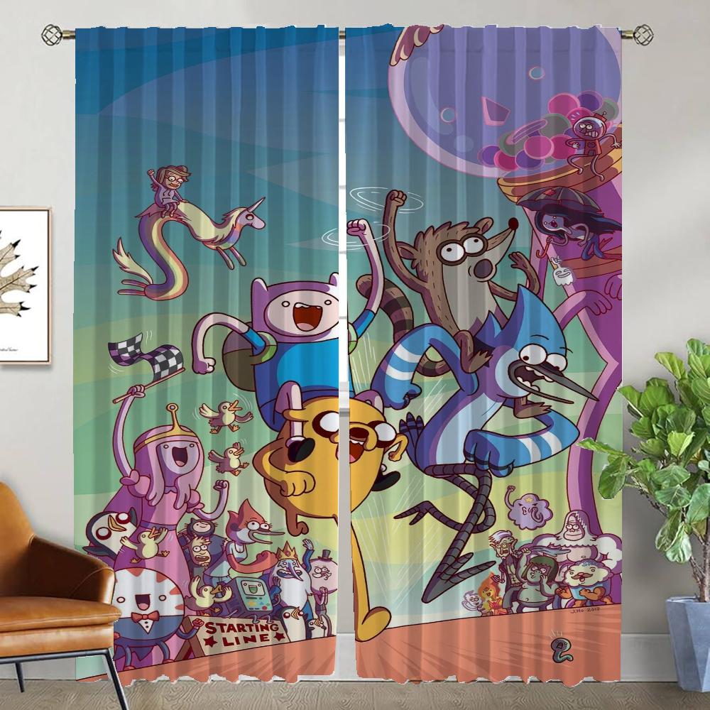 Zasłona Okienna do Pokoju 2 Panele Pora na Przygodę Nowoczesne Zasłony do Salonu 2 Sztuki Dekoracja Halloween Przepierzenie Kuchnia Dom