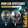 20W Motorcycle LED Headlight Fog Lamp IP68 Waterproof High Low Beam Auxiliary Spotlight for Scooter
