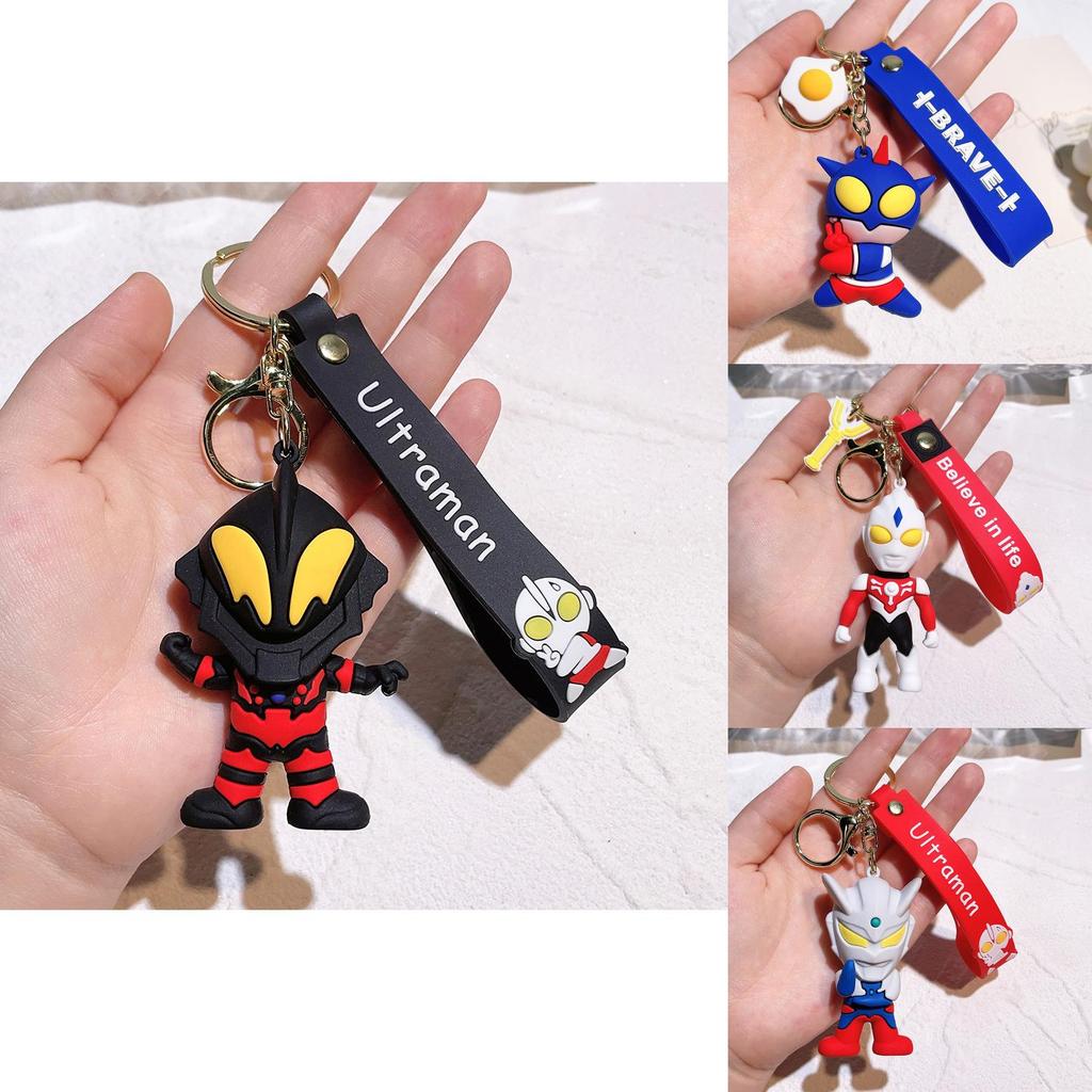Adorable Ultraman Keychain Silicone Accessories For Backpack And Christmas Tree