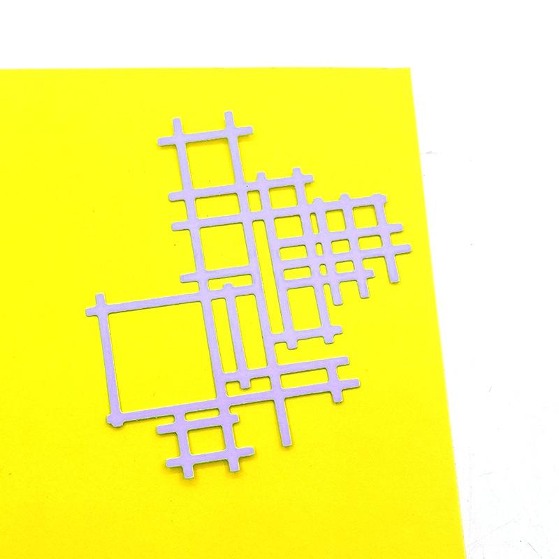 Fustelle Taglio Telaio Rete Lineare Stencil Metallico Fai da Te Scrapbooking Album Cartoncino Goffratura Artigianato Decorazione Artistica Taglio a Matrice