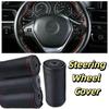 Microfiber Leather Auto Steering Wheel Protector Hand-Stitched Steering Wheel Cover  Most Vehicles