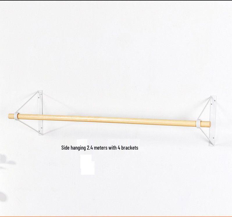 Wall-Mounted Solid Wood Display Rack for Children's and Women's Clothing