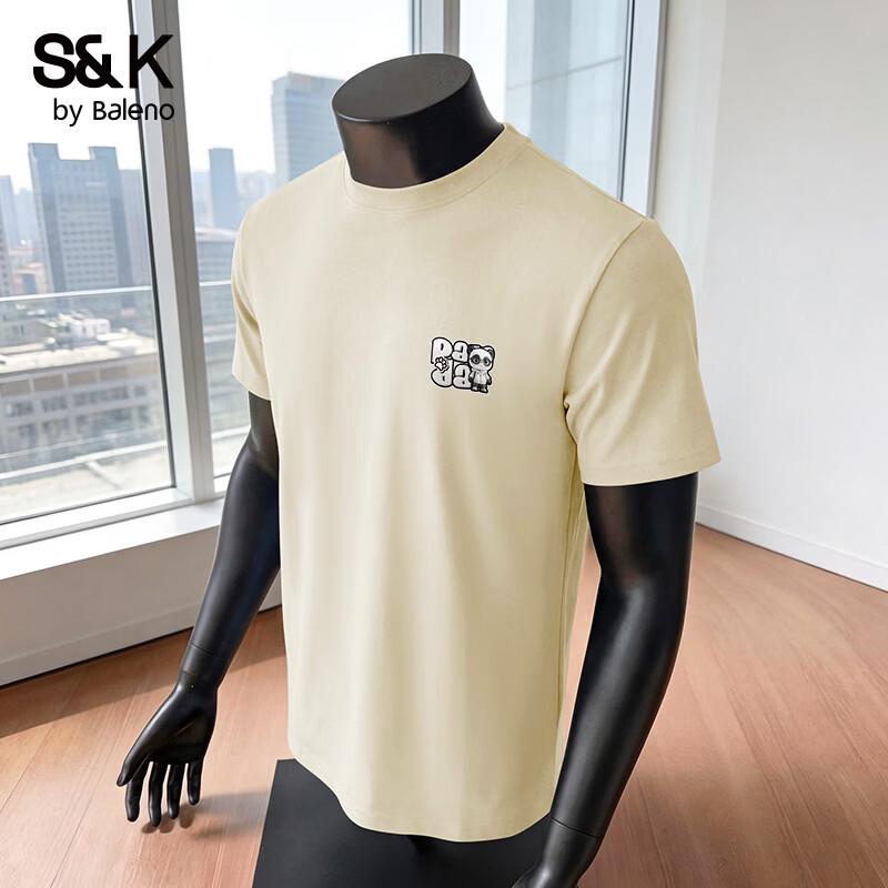 

Baleno S&K Series Men s Pure Cotton Short Sleeve T-Shirt M