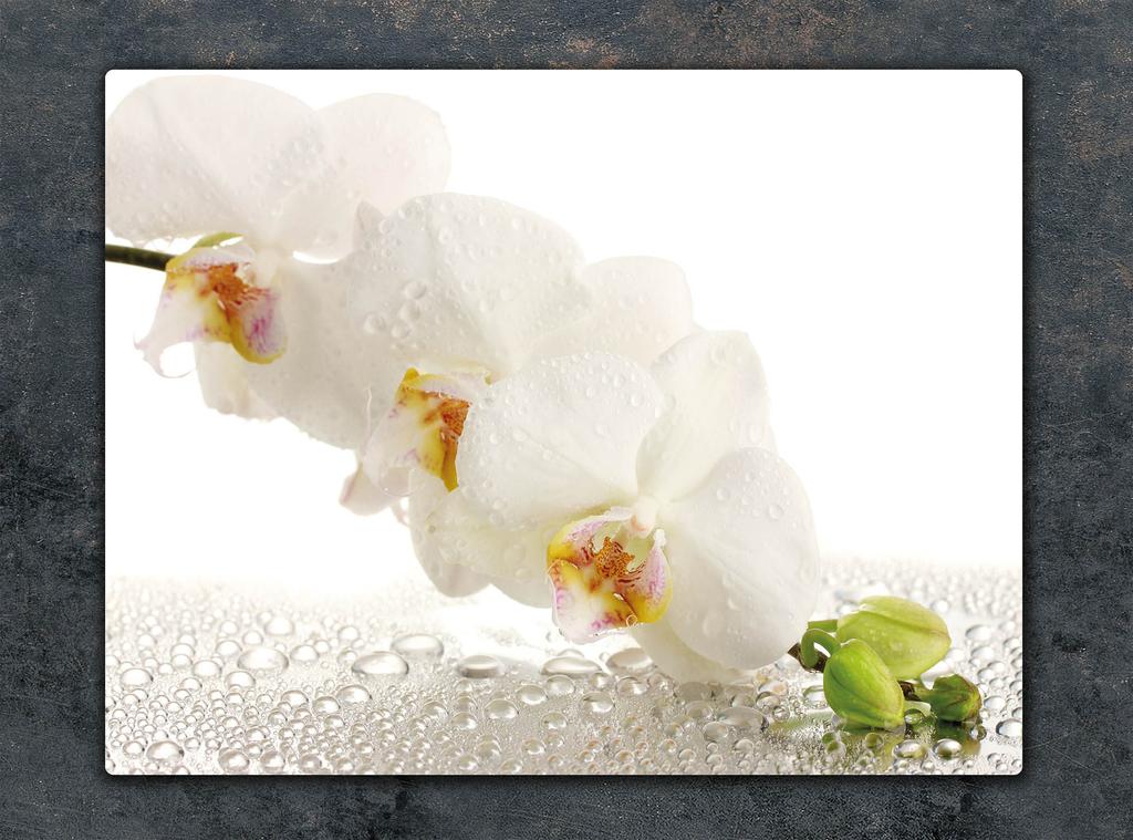 SZKLANA DESKA DO KROJENIA 52x40 ORCHIDEA